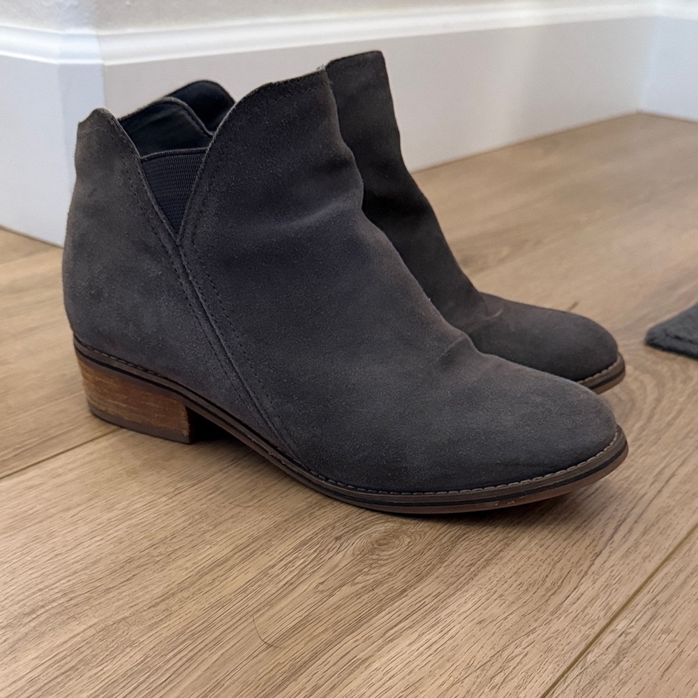 Blondo Charcoal Suede Ankle Booties